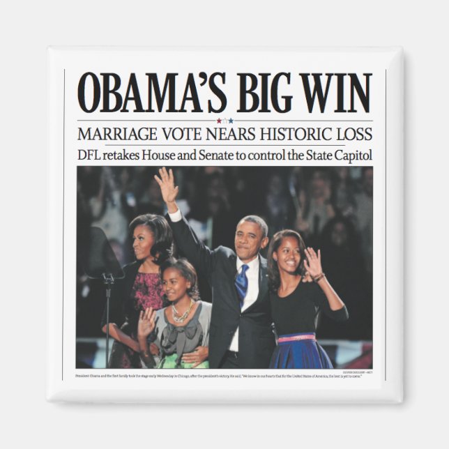 Íman Mais Quatro Anos Obama Magnet (Frente)