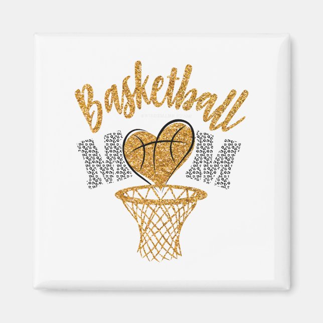 Íman Mais velho de basquete Mãe Leopardo de Basquete Mã (Frente)