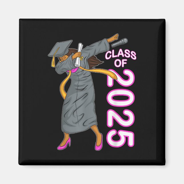 Íman Mais velho De Dabbing Cl Do Graduation Gift Black  (Frente)
