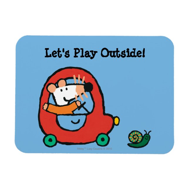 Íman Maisy dirige um carro vermelho bonito (Horizontal)