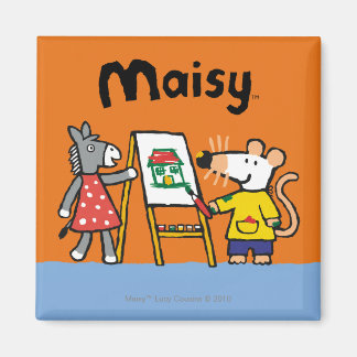 Íman Maisy e Dotty Paint na pré-escola