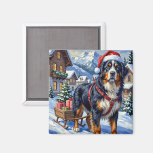 Íman Majestoso Cão de Montanha Bernês Natal Alpino