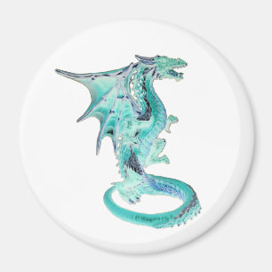 Íman Majestoso Dragão Fantasia Olhar Cativante Céu Azul