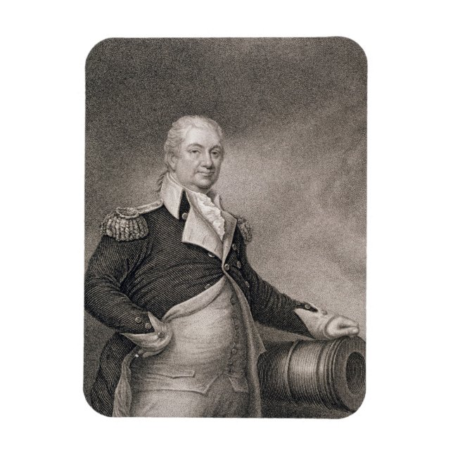 Íman Major-General Henry Knox (1750-1806) gravado por J (Vertical)