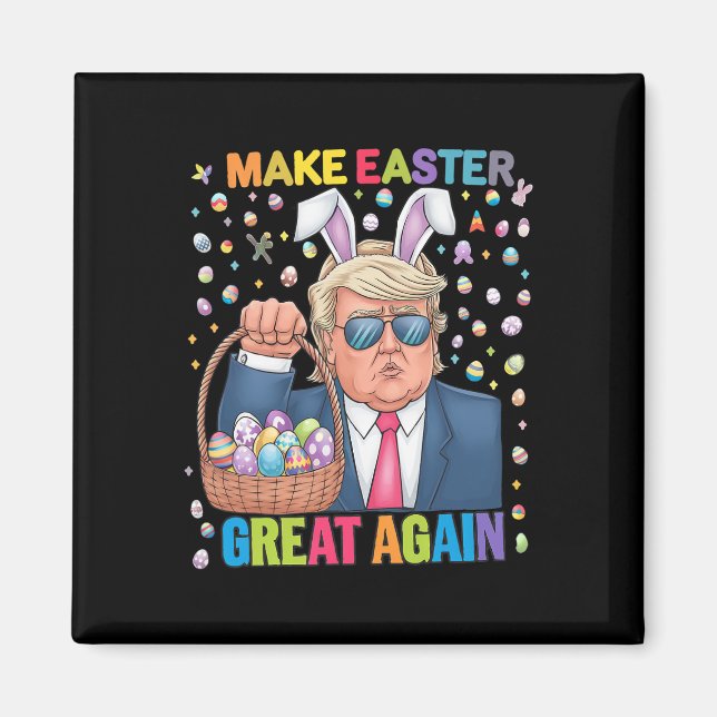 Íman Make Easter Great Again Funny Trump Bunny Spring H (Frente)