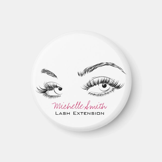 Íman Makeup Artist Lashes Brota Preto e Branco Simples (Frente)