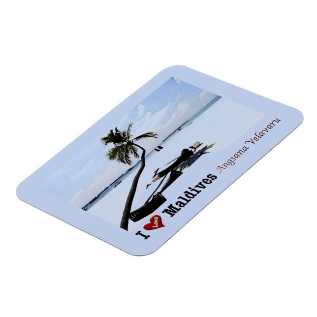 Íman Maldivas - Angsana Velavaru - I Love - Magnet (Left Side)