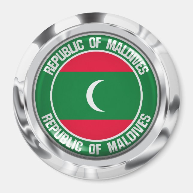 Íman Maldivas Round Emblem (Frente)