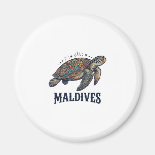 Íman Maldivas Tartaruga Marinha Vintage Camisa Viagem D