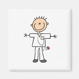 Íman Male Stick Figure Nurse