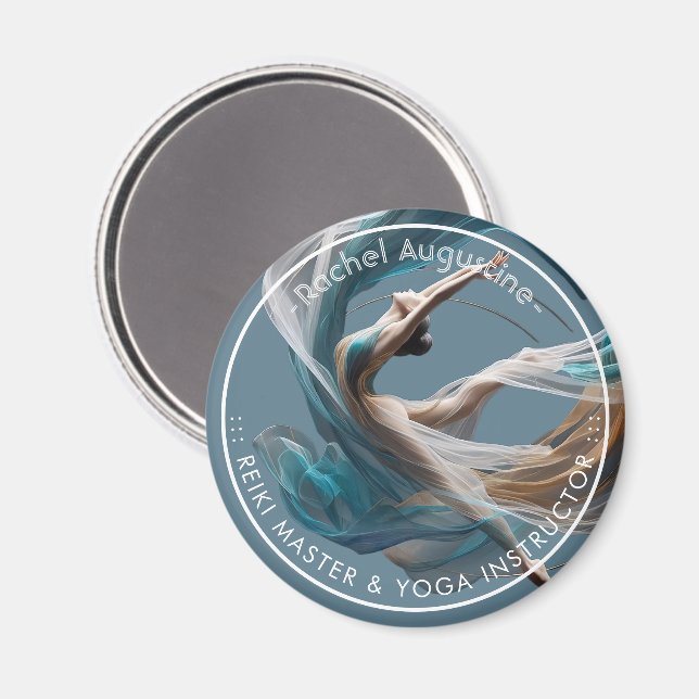 Íman Malhação de pilotos instrutores de ioga aérea voad (Front/Back)