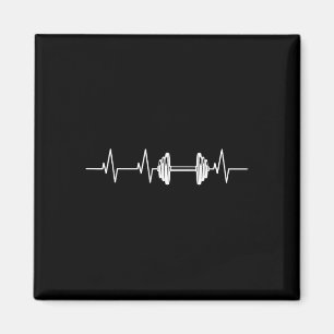 Íman Malhação Heartbeat Dumbbell Heartline Bodybuilding