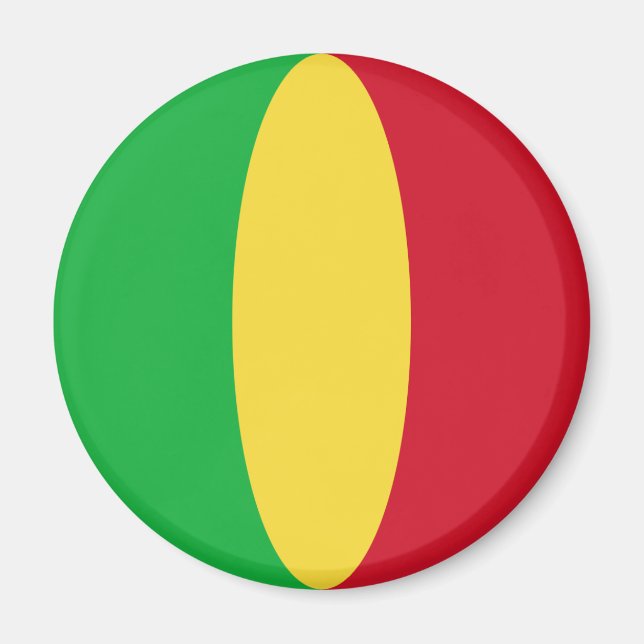 Íman Mali Fisheye Flag Magnet (Frente)