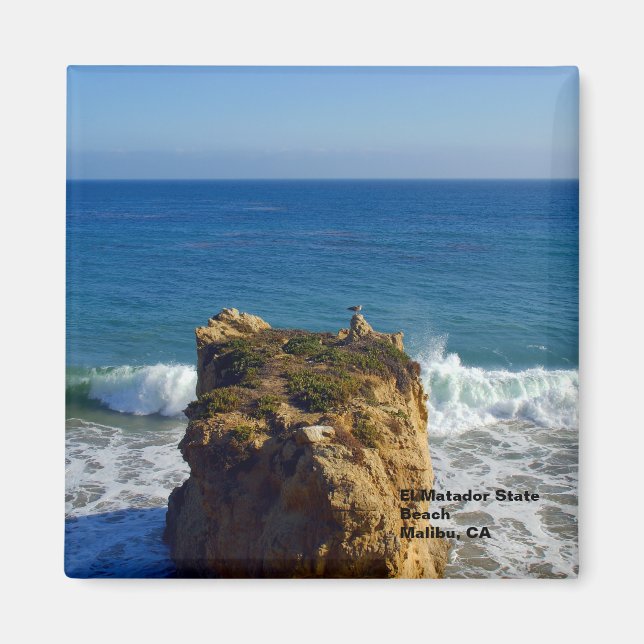 Íman Malibu CA Beach Magnet (Frente)