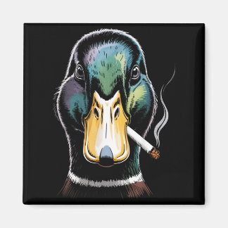 Íman Mallard Smoking Cigarette Meme Funny Mallard Duck