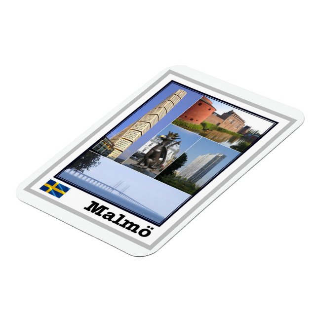 Íman Malmö - Suecia - Mosaico - Magnet (Left Side)