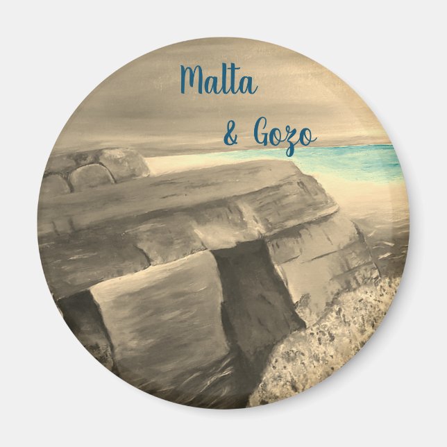 Íman Malta e Gozo souvenir Magnet (Frente)