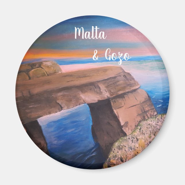 Íman Malta e Gozo souvenir Magnet (Frente)
