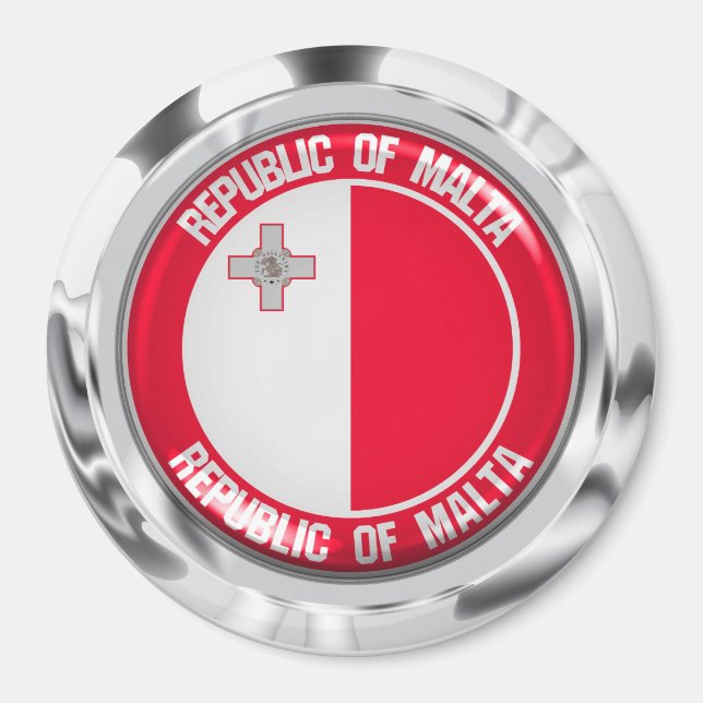 Íman Malta Round Emblem (Frente)