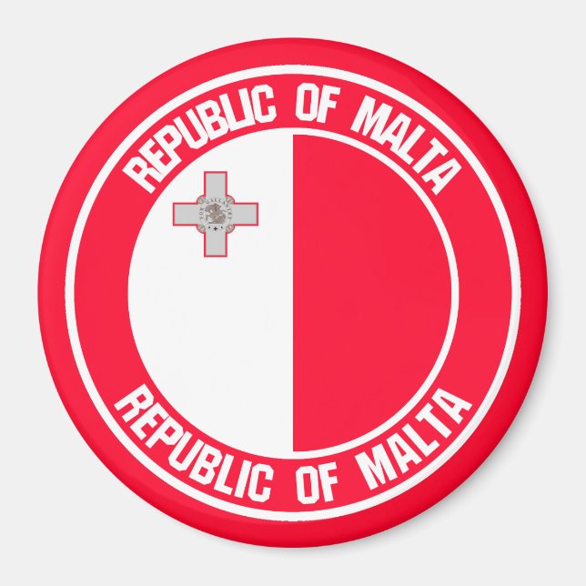 Íman Malta Round Emblem (Frente)