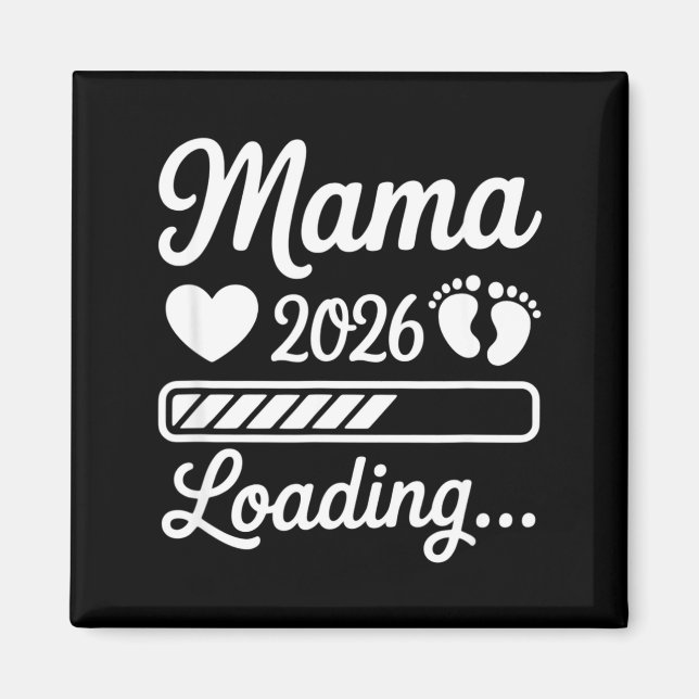 Íman Mama 2026 carregando anúncio de bebê dia das mães (Frente)