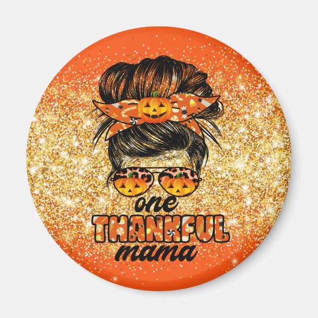 Íman Mama agradecida Outono Personalizar Texto e Cor (Frente)