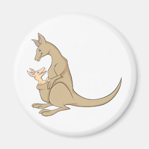 Íman Mama australiano Canguru e bebê Joey