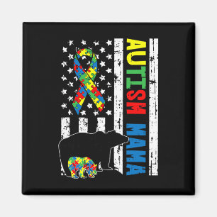 Íman Mama Bear Correspondendo Autismo Familiar Oferece