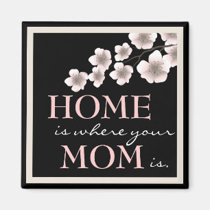 Íman Mamã bonito da flor de cerejeira & ímã Home