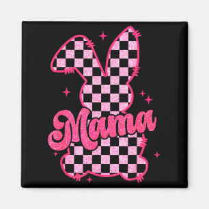 Íman Mama Bunny Feliz Páscoa Família Combinando Páscoa