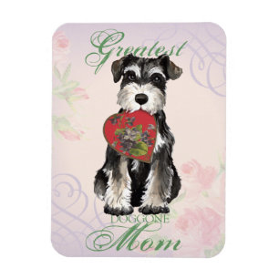 Íman Mamã do coração do Schnauzer diminuto