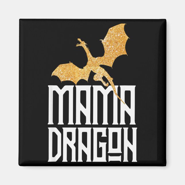 Íman Mama Dragon Christmas Matching Family Tribe Mom Wi (Frente)