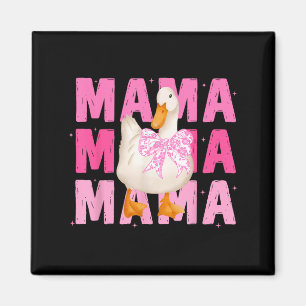 Íman Mama gansa laço coquete mãe gansa engraçado dia da