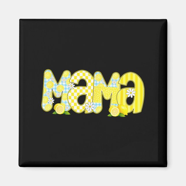 Íman Mama Lemon Daisy Vibrações de Verão (Frente)