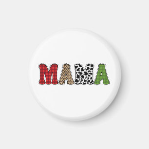 Íman Mama Natal Xadrez Desenho Design