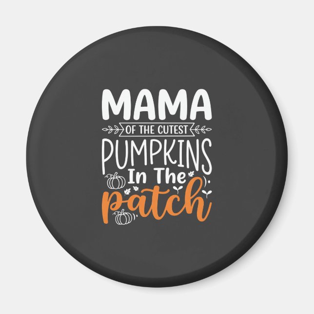 Íman Mama Pumpkins Patch Design de Halloween_1 (Frente)