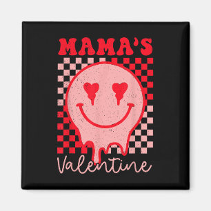 Íman Mamá Retro Groovy é meu namorado Coração Fofo Meni