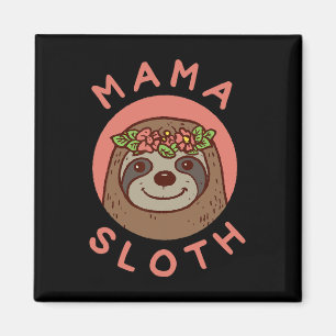Íman Mama Sloth Cute Gift Para Mamãe Da Filha Mot