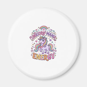 Íman Mama Unicórnio Energia Colorido Design Zazzle_1