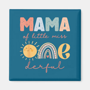 Íman Mamãe da Pequena Senhorita Onederful Primeiro Aniv