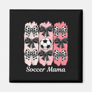 Íman Mamãe de Futebol Fofa Coquette Laço Mamãe de Futeb