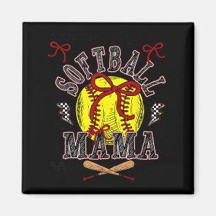 Íman Mamãe de Softbol Coquete Dia de Jogo de Softbol So