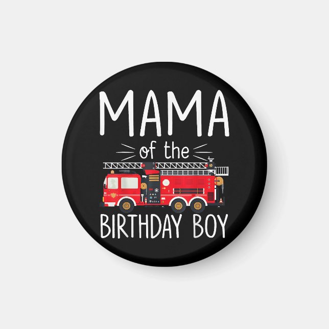 Íman Mamãe do Aniversário do Bombeiro Fa (Frente)