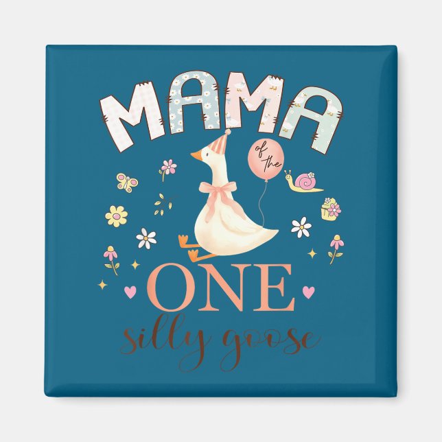 Íman Mamãe do ganso bobo de 1 ano de idade (Frente)