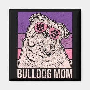 Íman Mamãe Dona de Animal Amante de Animais Roupa Bulld