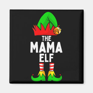 Íman Mamãe Elfa Combinando Família Natal Mulheres