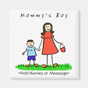 Íman Mamãe - Magnet da Família Mãe e Filho Brunette