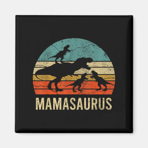Íman Mamãe mamã dinossauro engraçado 3 três crianças