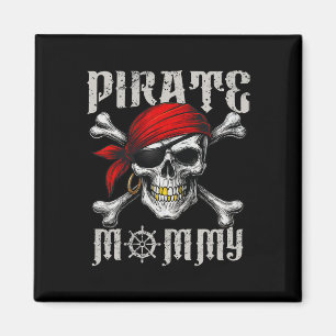 Íman Mamãe Pirata Jolly Roger Flag E Skull Crossbones