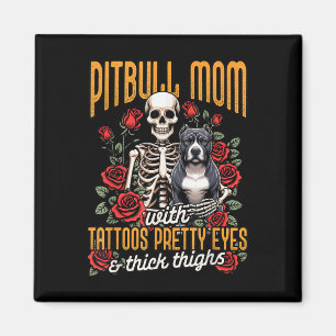 Íman Mamãe Pitbull Mãe Cachorro Mãe Pitbull Mãe Com Ta
